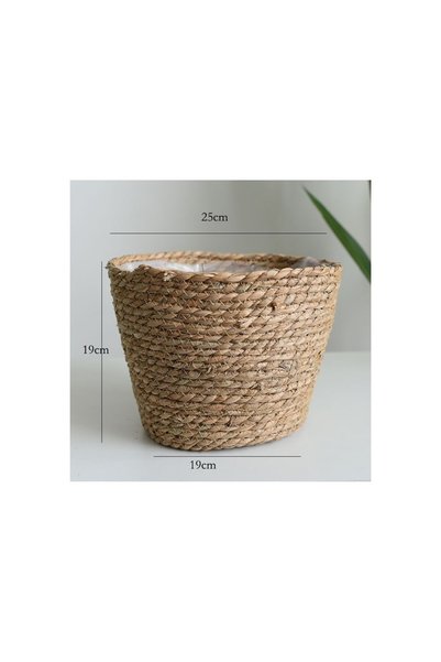 Generic Brand Set Of 3 Flower Pots, Seagrass Flower Pot Baskets Indoor And Outdoor Flower Pot Covers Plant Containers