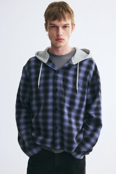 H&M Kapüşonlu Overshirt Gömlek