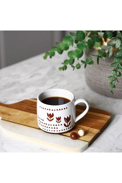 CAVO White Speckled Ceramic Mug 430 ml