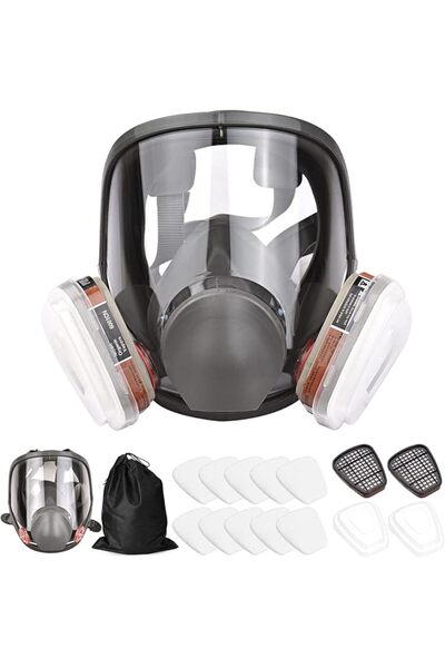 EACAM Reusable Full Face Respirator Full Face Cover 16 in 1 Gas Cover Organic...