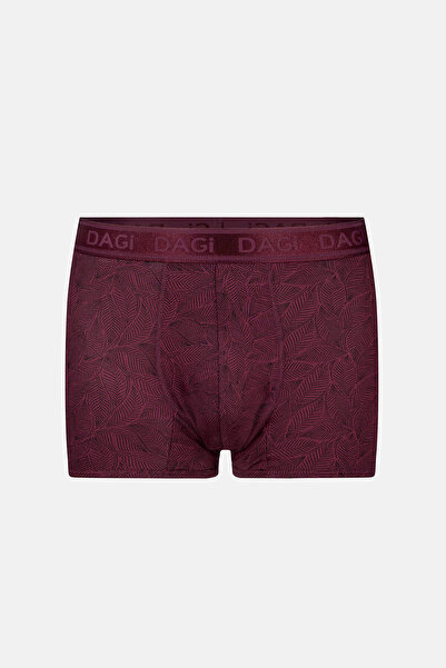 Dagi Burgundy Patterned Micro Modal Boxer
