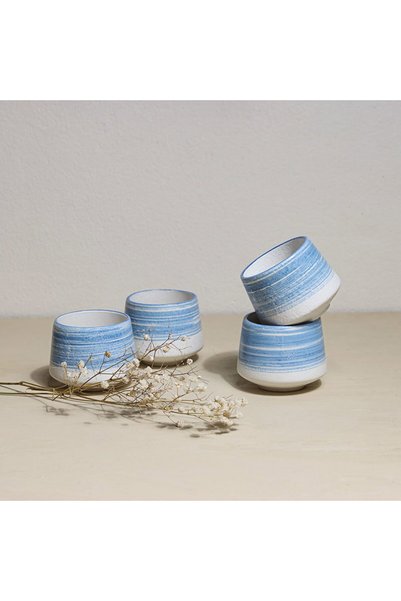 CAVO Set of Porcelain Mugs 4 Pcs Blue
