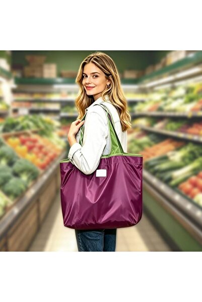 NEVİN LARGE SİZE Large Capacity Tote Bag, Lightweight Foldable Grocery Handba...