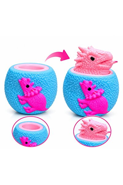 ABJ Squish Toy for Kids, Dinosaur Squishy Squeeze Ball with Pop-Up Dinosaur, ...