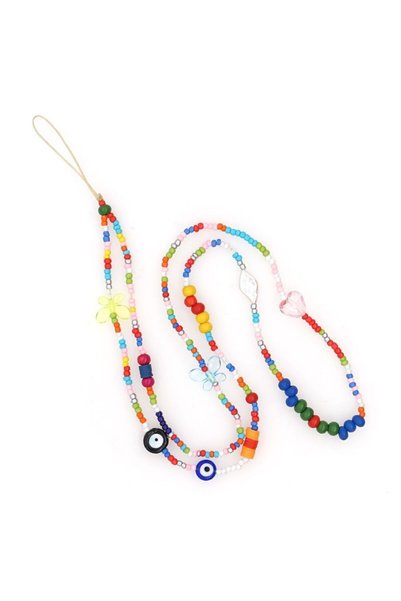 Sonique Κολιέ Λουράκι Κινητού Phone Strap Jewelry 80cm Colorful Butterfly