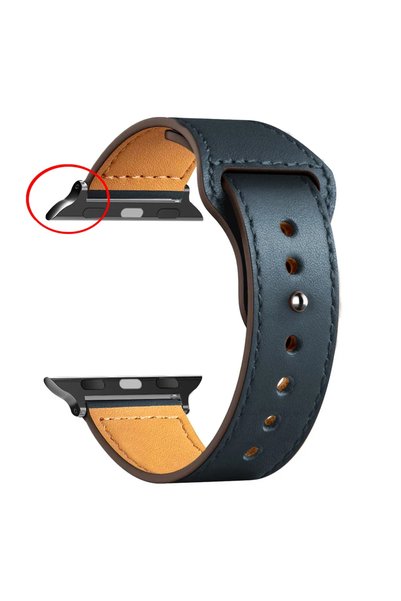 Choice 49mm 42mm 44mm 45mm B Midnight blue 12 Leather strap For Apple watch b...