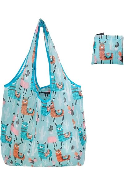 TOTES BABIES Tote Bag with Alpaca Pattern – Large Foldable Shopping Bag, Ligh...