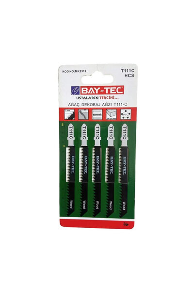 CATEKSSS Bay-tec Ahşap Dekobaj Ucu T-111 (1 Paket / 5 Adet) - 24’lü Paket
