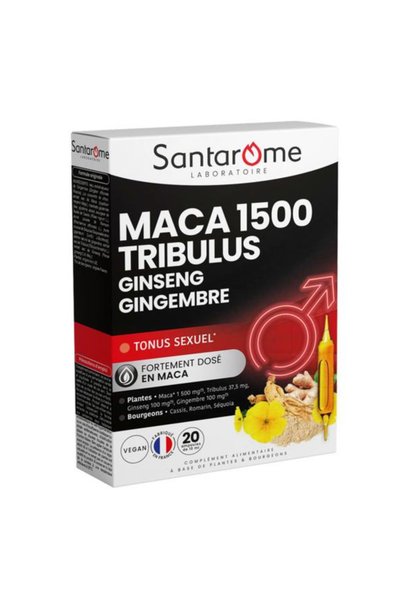SANTAROME Supliment Alimentar pentru Tonus Sexual - Bio Maca 1500 Tribulus Gi...