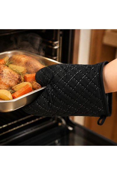 OVENTROP Oven Mitts and Pot Holders, Heat Resistant BBQ Gloves, Silicone Non-...