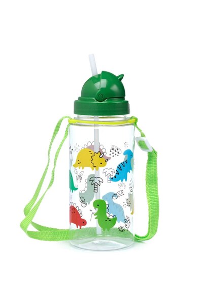 Puckator Παιδικό παγούρι Dinosauria Jr 450 ml με καλαμάκι (0026685)