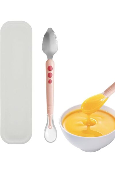Generic Small Silicone Spoon Double-Headed with Storage Box