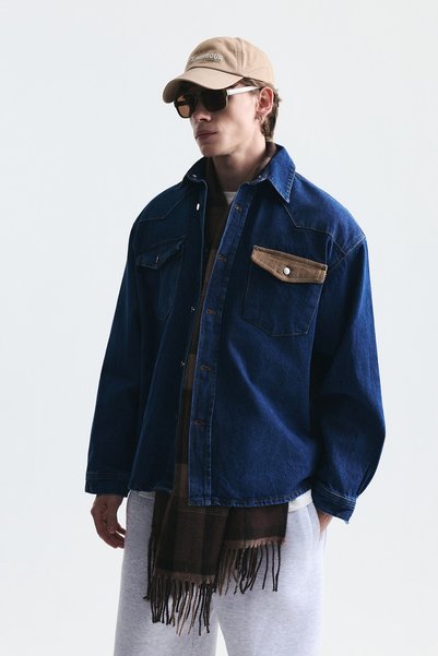 VAMOSCLO Oversize Denim Shirt
