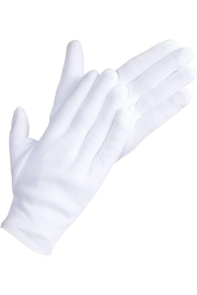 GENERAL DOVORTEX White Cotton Gloves for , Dry Hands, Moisturizing, Inspectio...