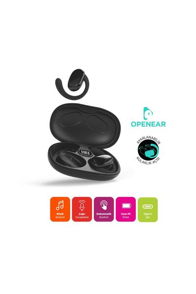 Polosmart PBS166 Bluetooth 5.3 Kablosuz Dokunmatik Kulaklık, Type-C Şarj Siri...