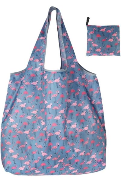 TOTES BABIES Tote Bag with Grey Ostrich Pattern – Large Foldable Shopping Bag...