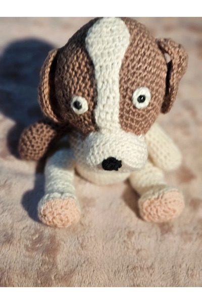 OSM Jucărie de pluș cățeluș amigurumi tricotată manual