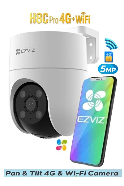 EZVIZ Dual-Connection (4g Sim + Wifi 6) Outdoor Surveillance Camera H8C Pro 4...