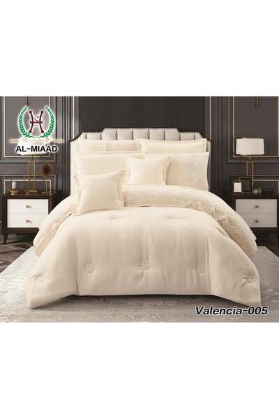 M.A.A Cozyhome Luxury Jacquard Bridal Bedspread 10 Pieces Nefren with Lace and Pillowcases _ Fixed Filling _ Suitable for Gift Giving