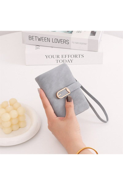 rinkadoll Portofel mini în stil coreean pentru femei - Portofel elegant cu su...