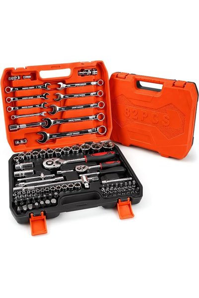 DOFEN 82 PCS Mechanic Socket Tool Set, Professional Ratchet & Socket Wrench S...