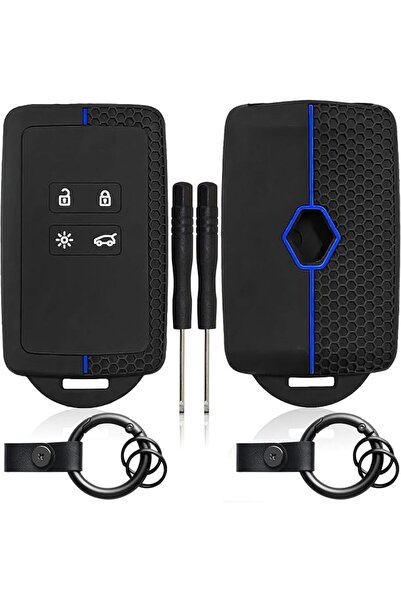 GENERAL Pack of 2 Car Key Case Compatible with Renault 4-Button Smartkey Car ...