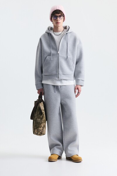 VAMOSCLO Zipper Closure Sweatshirt Set