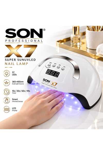 Glamura Lashes SON X7 Professional UV LED Nail Lamp, Super SUNUVLED, Smart Se...