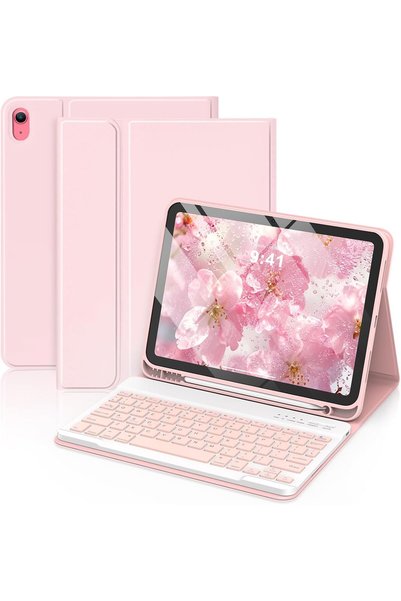 Fibaks iPad A16 / 10. Nesil Kılıf Bluetooth Klavyeli, Kalem Bölmeli Standlı P...