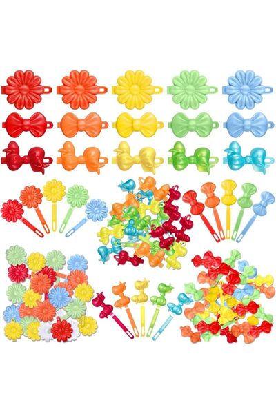 Janinka 72 Pieces Self Hinge Hair Barrettes for Girls Plastic Hair Barrettes ...
