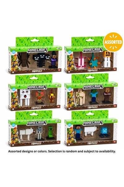 MINECRAFT Toppeez 3D Assorted 3-Figure Pack, 1 Piece