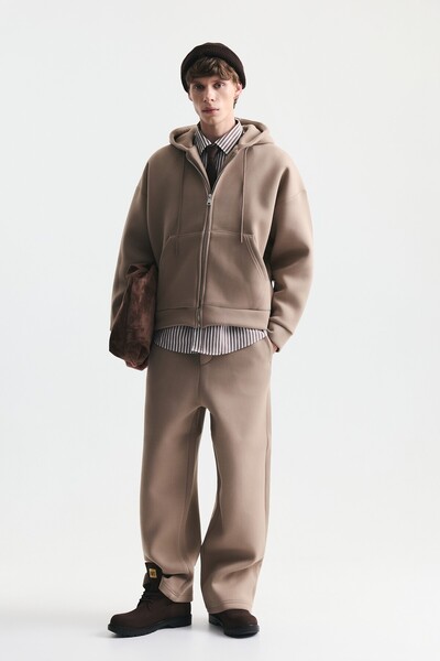 VAMOSCLO Zipper Closure Sweatshirt Set