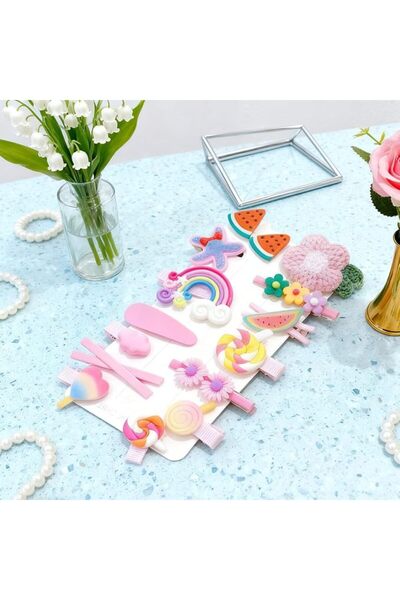 14351 14-Pcs Girls Hair Accessories Set, Colorful Hair Clips for Toddlers, Ca...