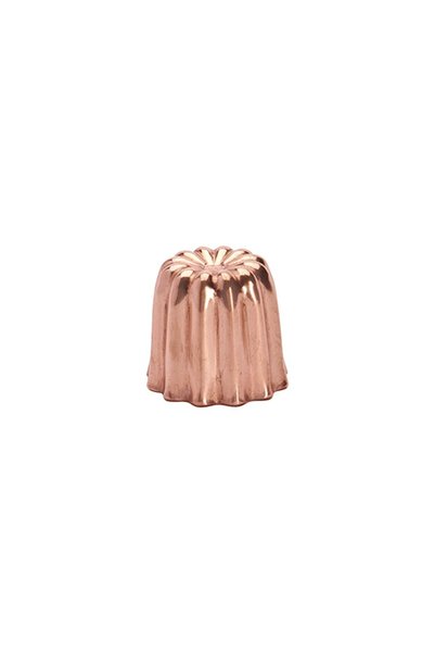 De Buyer Fluted baking mould, copper, 3.7 × 3.3 cm –