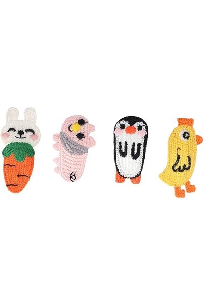 GENERAL Vctitil 4Pcs Knitted Hairgrips Cute Hair Clips Set,Cartoon Animal Cha...
