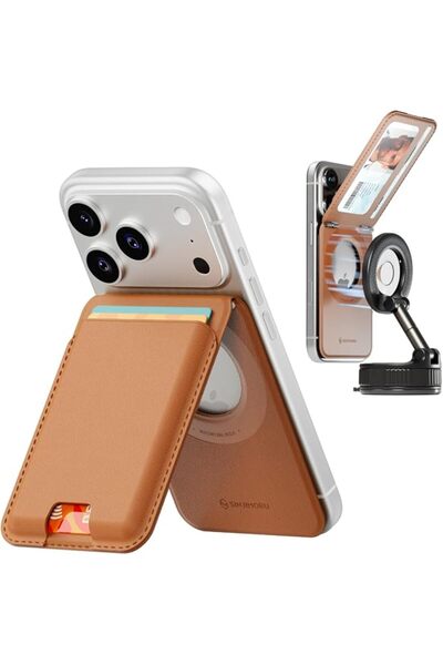 Sinjimoru Magnetic Wallet for MagSafe, Slim and Lightweight 3-Card Phone Wall...