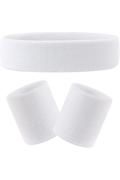 HOTERO Hoter Sweatband Set Sports Headband Wristband Set Sweatbands Terry Clo...