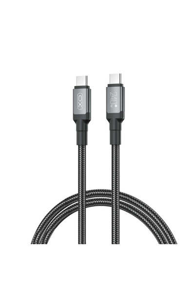 Xo Data cable NB-Q264A Type-C to Type-C, 1 m, 240W, Braided, Black