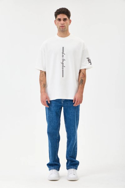 Los Angeles Oversize T-Shirt - Ekru