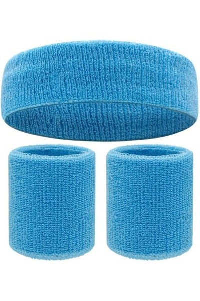 GENERAL NvziSport Sweatbands Set,Sports Headband Wristband Set Moisture Wicki...