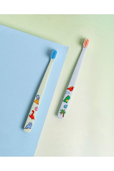 Flipper - Kids' Twigo Jurassic Toothbrush Set - Aloe Green/Winter Blue - 2 Pcs