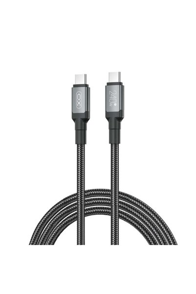 Xo Data cable NB-Q264B Type-C to Type-C, 2 m, 240W, Metal braided, Black