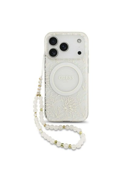 Guess Θήκη για iPhone 17 Pro Max, iPhone 18 Pro Max, IML Λουλούδια Ηλεκτρολυτ...
