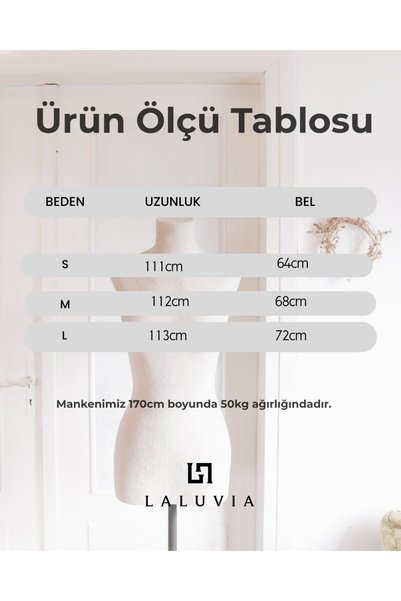 Laluvia Kahverengi Dantel Detaylı Etek - 2y50213