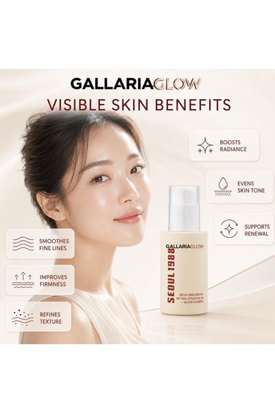 GALLARIAGLOW SEOUL 1988 Skincare Retinal Serum, Advanced 2% Retinal Liposome with 58% Black Ginseng Extract,Smooth Texture, Firm Skin & Daily Hydration, 30ml