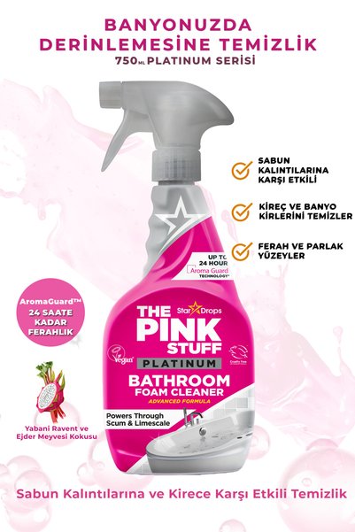 ThePinkStuff Platinum Banyo Temizleyici Köpük Sprey 750 ml – Kireç ve Sabun K...