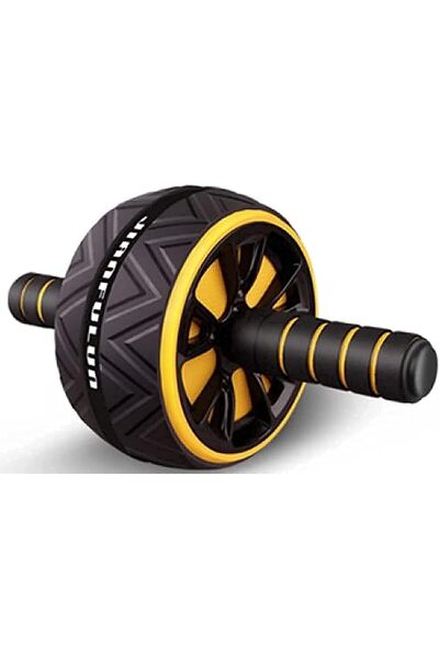 YALLA HomeGym Ab Wheel Roller with Knee Pad, 9 cm Wide TPR Wheel and Removabl...