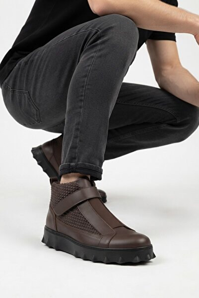 Zerenyus Pyramid Premium Long Velcro Men's Boots Brown