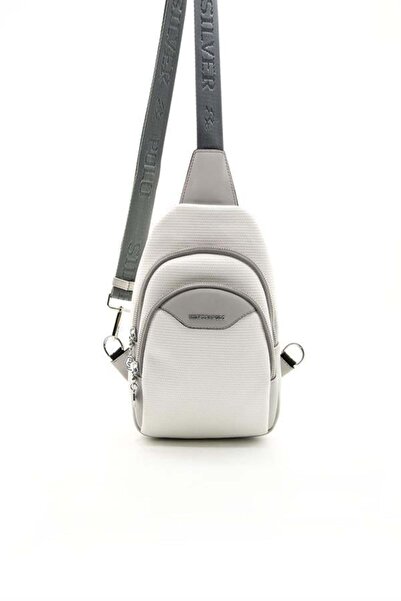 Silver Polo Grey SP959 - Geantă de talie pentru femei Polo White argintie