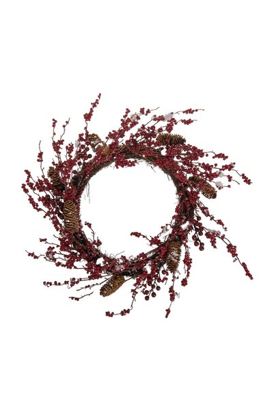 OEM Coroniță Decorativa de Crăciun cu Pomusoare Ninse Conuri Ramuri Ø60m – De...